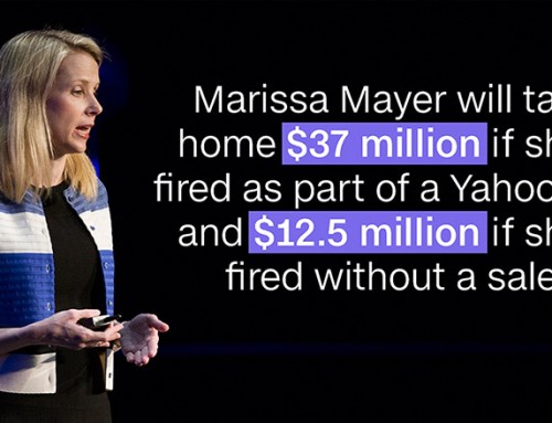 Marissa Mayer could get up to $37 million if Yahoo gets sold